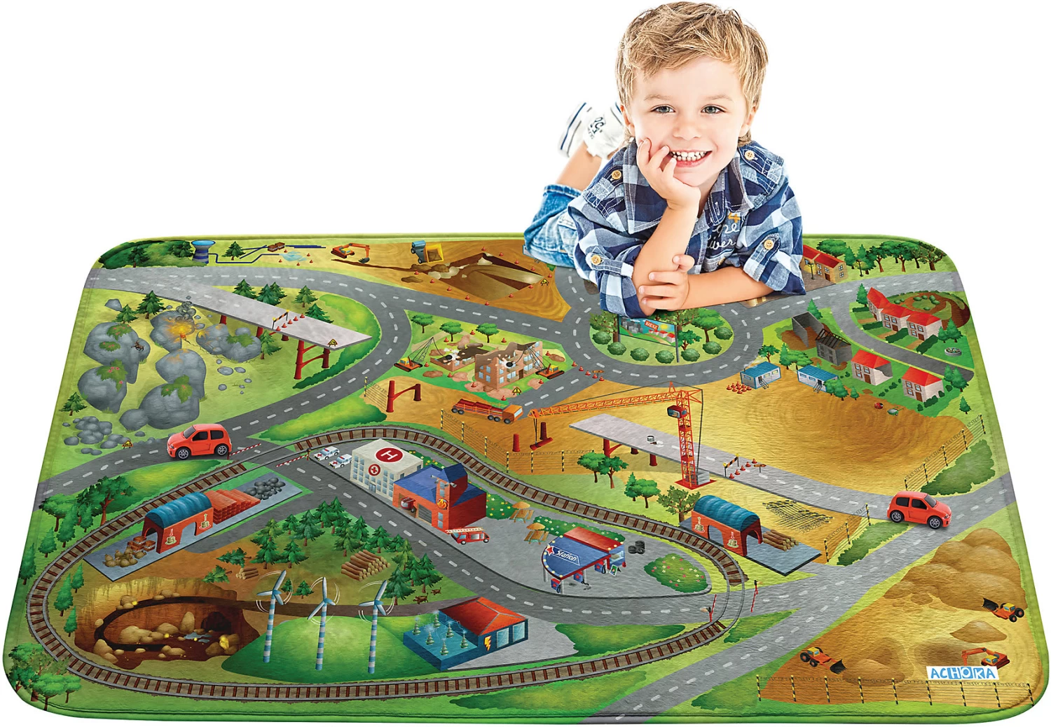 Ultrasoft Spielteppich Stadt, 100 X 150 Cm 2 Ultrasoft Spielteppich Stadt, 100 X 150 Cm – Bild 2