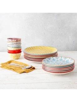 18tlg. Tafelservice "Sabae" In Bunt -Heimdekoration Geschäft ardtime 18tlg tafelservice sabae in bunt 2
