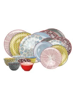 18tlg. Tafelservice "Sabae" In Bunt -Heimdekoration Geschäft ardtime 18tlg tafelservice sabae in bunt 3