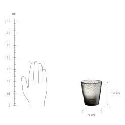 4x Gläser Mit Luftblasen 290ml WATER COLOUR In Grau -Heimdekoration Geschäft butlers 4x glaser mit luftblasen 290ml water colour in grau 2