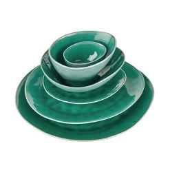 4x Schale 600ml DE LA ROYA In Dunkelgrün -Heimdekoration Geschäft butlers 4x schale 600ml de la roya in dunkelgrun 4