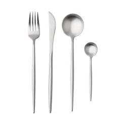 Besteck-Set 4-tlg. Matt STILETTO In Silber