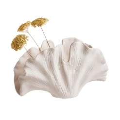 Deko-Objekt Blatt Höhe 21cm GINKGO In Creme -Heimdekoration Geschäft butlers deko objekt blatt hohe 21cm ginkgo in creme 2