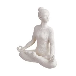 Deko Statue Höhe 24cm LOTUS In Weiß -Heimdekoration Geschäft butlers deko statue hohe 24cm lotus in weiss 2