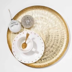 Deko-Teller Ø38cm GOLDEN STAR In Gold -Heimdekoration Geschäft butlers deko teller o38cm golden star in gold 2