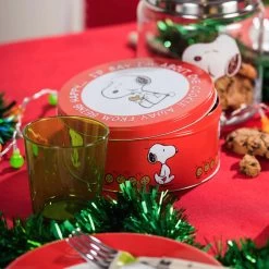 Neu eingetroffen -Heimdekoration Geschäft butlers dose snoopy keks rund peanuts in rot 1