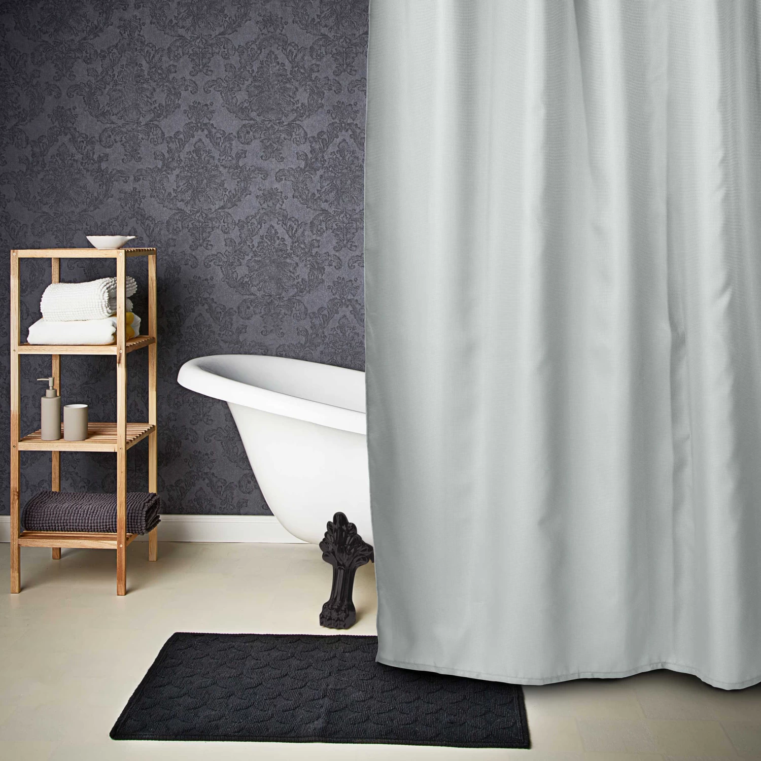 Duschvorhang Waffeloptik WET WET WET In Hellgrau 5 Duschvorhang Waffeloptik WET WET WET In Hellgrau – Bild 5