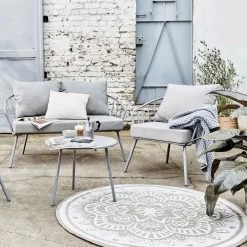 Heimdekoration Geschäft -Heimdekoration Geschäft butlers in and outdoor teppich flora o118cm colour clash in natur weiss 1