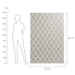 In- & Outdoor-Teppich Rauten L 180 X B 118cm COLOUR CLASH In Natur -Heimdekoration Geschäft butlers in and outdoor teppich rauten l 180 x b 118cm colour clash in natur 3