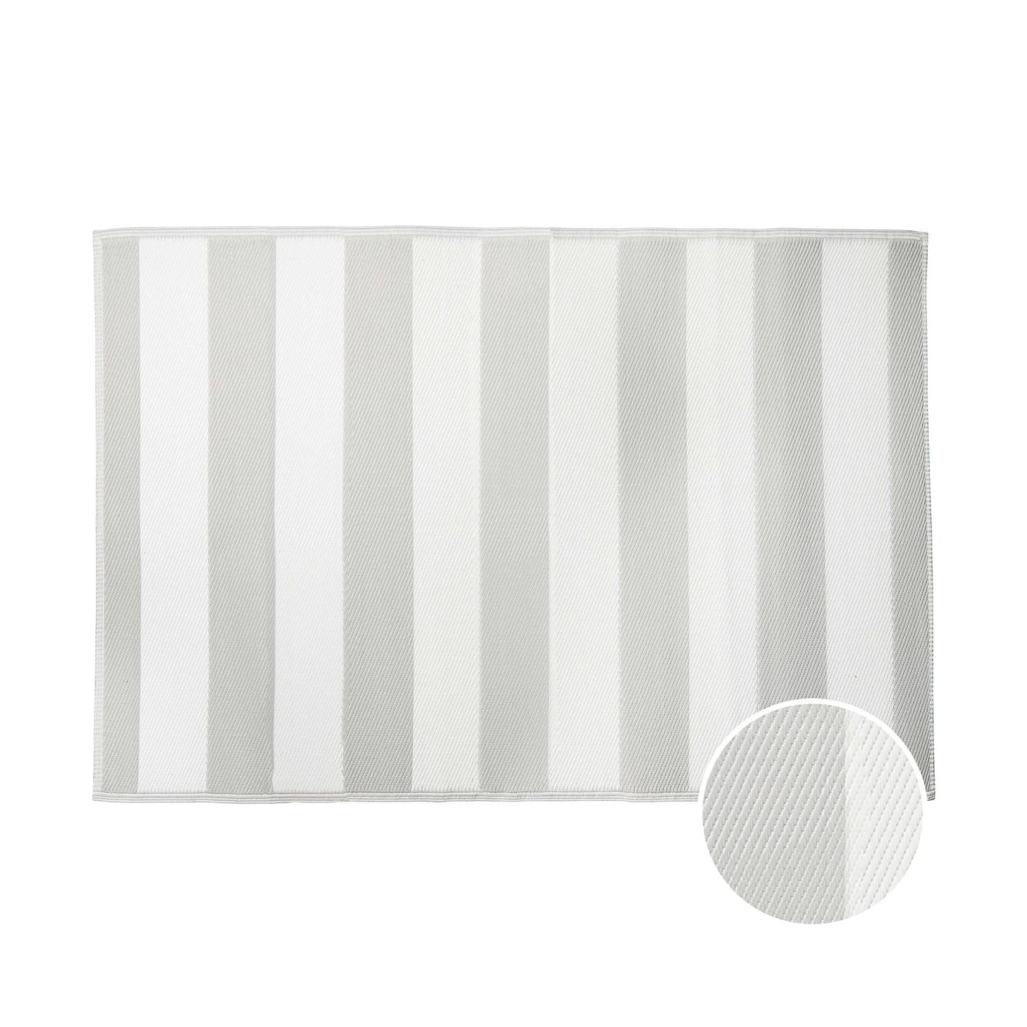 In- & Outdoor-Teppich Streifen L 180 X B 120cm COLOUR CLASH In Grau 1 In- & Outdoor-Teppich Streifen L 180 X B 120cm COLOUR CLASH In Grau