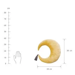 Kissen L 38 X B 38cm LITTLE MOON In Gelb-Anthrazit -Heimdekoration Geschäft butlers kissen l 38 x b 38cm little moon in gelb anthrazit 2