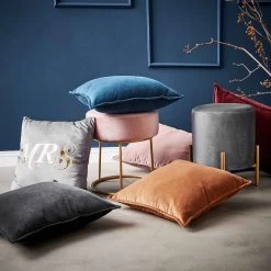 Kissen L 45 X B 45cm COTTON VELVET In Hellbraun -Heimdekoration Geschäft butlers kissen l 45 x b 45cm cotton velvet in hellbraun 3