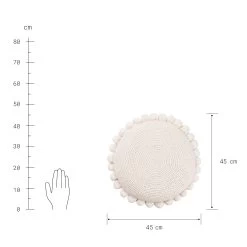 Kissen Ø45cm DAISY In Weiß -Heimdekoration Geschäft butlers kissen o45cm daisy in weiss 3