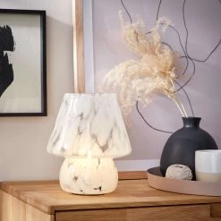 LED Leuchte Höhe 21cm MISS MARBLE In Hellblau -Heimdekoration Geschäft butlers led leuchte hohe 21cm miss marble in hellblau 2