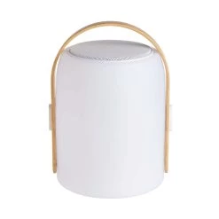 LED Leuchte Mit Bluetooth® Und Farbwechsel SOUND LOUNGE In Weiß-Hellbraun -Heimdekoration Geschäft butlers led leuchte mit bluetooth r und farbwechsel sound lounge in weiss hellbraun 11