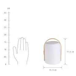 LED Leuchte Mit Bluetooth® Und Farbwechsel SOUND LOUNGE In Weiß-Hellbraun -Heimdekoration Geschäft butlers led leuchte mit bluetooth r und farbwechsel sound lounge in weiss hellbraun 3