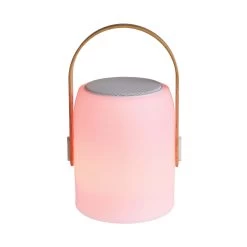 LED Leuchte Mit Bluetooth® Und Farbwechsel SOUND LOUNGE In Weiß-Hellbraun -Heimdekoration Geschäft butlers led leuchte mit bluetooth r und farbwechsel sound lounge in weiss hellbraun 4