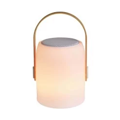 LED Leuchte Mit Bluetooth® Und Farbwechsel SOUND LOUNGE In Weiß-Hellbraun -Heimdekoration Geschäft butlers led leuchte mit bluetooth r und farbwechsel sound lounge in weiss hellbraun 7