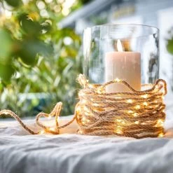 LED Outdoor-Lichterkette Naturseil 100 Lichter Mit Stecker FARMHOUSE In Natur -Heimdekoration Geschäft butlers led outdoor lichterkette naturseil 100 lichter mit stecker farmhouse in natur 4