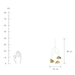 Mobile Höhe 40cm OVER THE RAINBOW In Gold -Heimdekoration Geschäft butlers mobile hohe 40cm over the rainbow in gold 2