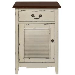 Nachttisch CABOTT COVE In Creme-Braun -Heimdekoration Geschäft butlers nachttisch cabott cove in creme braun 2