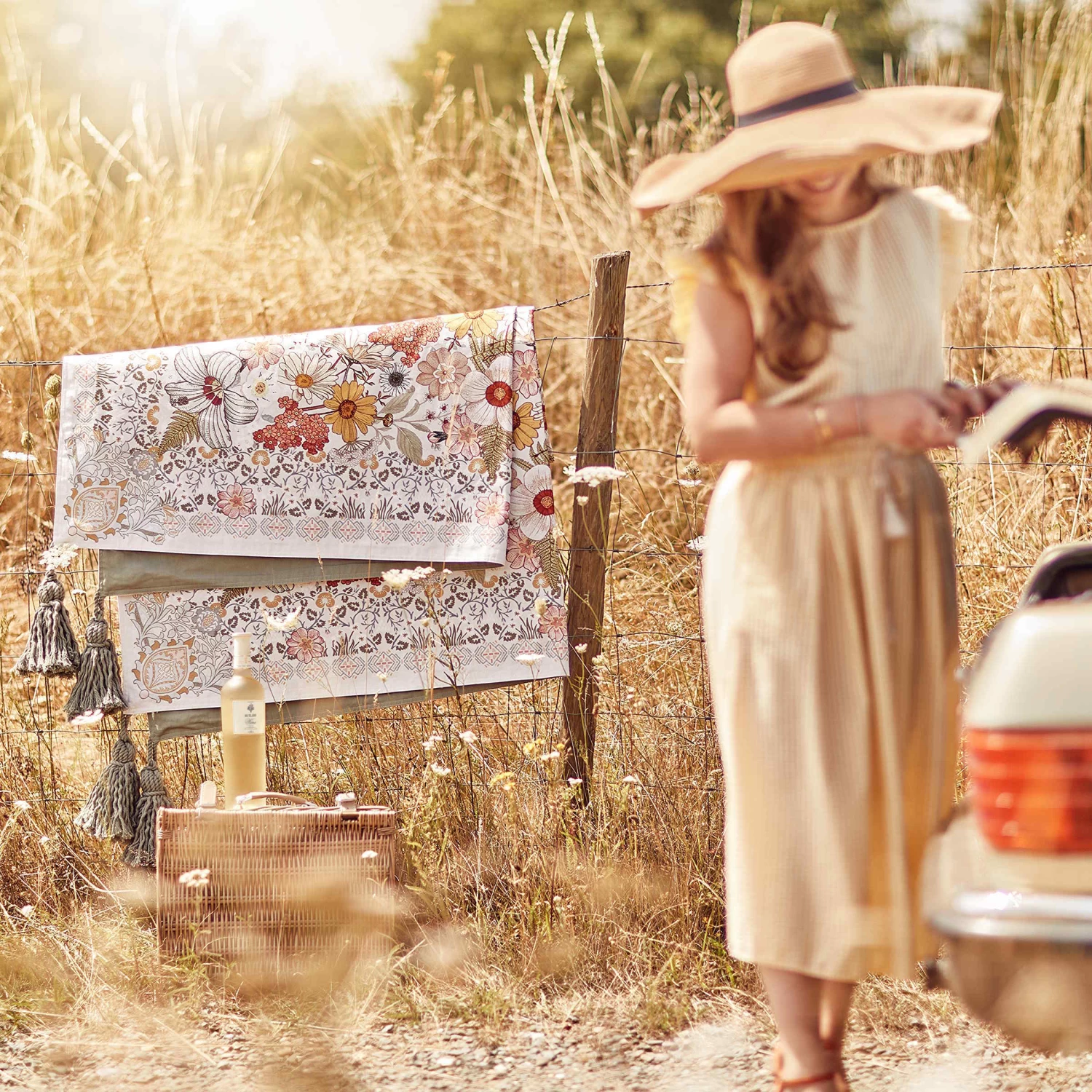 Picknickdecke L 175 X B 154cm BETWEEN FLOWERS In Creme 9 Picknickdecke L 175 X B 154cm BETWEEN FLOWERS In Creme – Bild 9