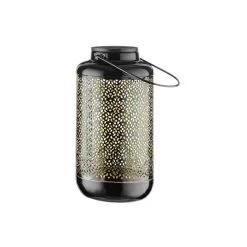 Solar-Laterne H 24cm SOLANA In Schwarz-Gold -Heimdekoration Geschäft butlers solar laterne h 24cm solana in schwarz gold 2