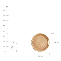 Tablett L 35 X B 6cm RONDA In Natur -Heimdekoration Geschäft butlers tablett l 35 x b 6cm ronda in natur 2