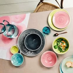 Teller Ø25cm SUMATRA In Hellgrün -Heimdekoration Geschäft butlers teller o25cm sumatra in hellgrun 4