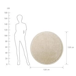 Teppich Hochflor Mit Makramé Ø120cm BOHO LOUNGE In Beige -Heimdekoration Geschäft butlers teppich hochflor mit makrame o120cm boho lounge in beige 3