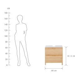 Waschbeckenunterschrank Mit Schublade WHITE SANDS In Natur-Weiß -Heimdekoration Geschäft butlers waschbeckenunterschrank mit schublade white sands in natur weiss 3