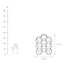 Weinregal Für 9 Flaschen L 36 X H 30cm CUBICLE In Schwarz -Heimdekoration Geschäft butlers weinregal fur 9 flaschen l 36 x h 30cm cubicle in schwarz 3
