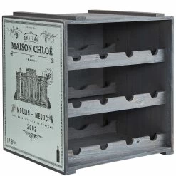 Weinregal VINOTHEK In Hellgrau -Heimdekoration Geschäft butlers weinregal vinothek in hellgrau 2