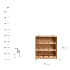 Weinregal VINOTHEK In Natur -Heimdekoration Geschäft butlers weinregal vinothek in natur 3