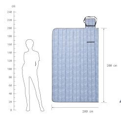 XXL-Picknickdecke Streifen L 200 X B 200cm GET TOGETHER In Blau-Weiß -Heimdekoration Geschäft butlers xxl picknickdecke streifen l 200 x b 200cm get together in blau weiss 2