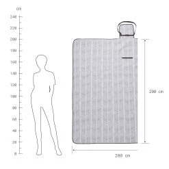 XXL-Picknickdecke Streifen L 200 X B 200cm GET TOGETHER In Hellgrau-Anthrazit -Heimdekoration Geschäft butlers xxl picknickdecke streifen l 200 x b 200cm get together in hellgrau anthrazit 2