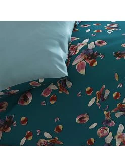 Cacharel Satin-Bettwäsche-Set "Aurore" In Petrol -Heimdekoration Geschäft cacharel satin bettwasche set aurore in petrol 3