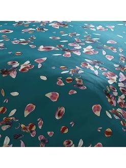 Cacharel Satin-Bettwäsche-Set "Aurore" In Petrol -Heimdekoration Geschäft cacharel satin bettwasche set aurore in petrol 4