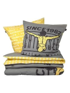 Chiemsee Renforcé-Bettwäsche-Set "Acapulco" In Grau/ Gelb -Heimdekoration Geschäft chiemsee renforce bettwasche set acapulco in grau gelb 4