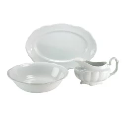 CreaTable Maria Theresia Servierset 3 Teilig In Weiß