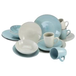 CreaTable, Oslo 22244, Serie OSLO, Geschirrset, Kombiservice 16 Teilig