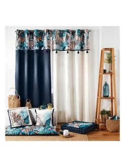 Sitzkissen "Terre Indigo" In Dunkelblau -Heimdekoration Geschäft douceur dinterieur sitzkissen terre indigo in dunkelblau 3