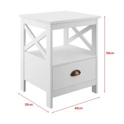 Beistelltisch Larsmo In Weiß (H)54cm (B)40cm (T)35cm -Heimdekoration Geschäft en casa beistelltisch larsmo in weiss h 54cm b 40cm t 35cm 2