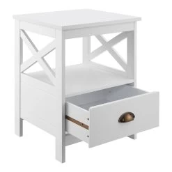 Beistelltisch Larsmo In Weiß (H)54cm (B)40cm (T)35cm -Heimdekoration Geschäft en casa beistelltisch larsmo in weiss h 54cm b 40cm t 35cm 3