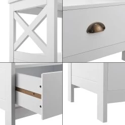 Beistelltisch Larsmo In Weiß (H)54cm (B)40cm (T)35cm -Heimdekoration Geschäft en casa beistelltisch larsmo in weiss h 54cm b 40cm t 35cm 6