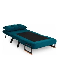 Schlafsessel "Sando" In Petrol - (B)60 X (H)78 X (T)78 Cm -Heimdekoration Geschäft evila schlafsessel sando in petrol b 60 x h 78 x t 78 cm 3