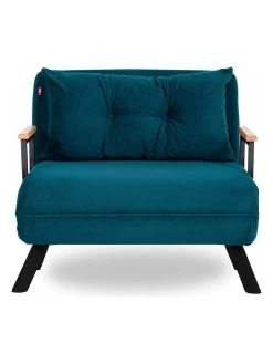 Schlafsessel "Sando" In Petrol - (B)60 X (H)78 X (T)78 Cm -Heimdekoration Geschäft evila schlafsessel sando in petrol b 60 x h 78 x t 78 cm 4