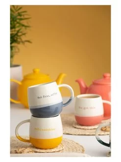 Tasse "Hello Sunshine" In Weiß/ Gelb - 350 Ml -Heimdekoration Geschäft priceandkensington tasse hello sunshine in weiss gelb 350 ml 2