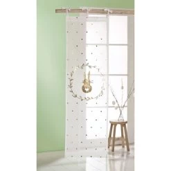 Heimdekoration Geschäft -Heimdekoration Geschäft pureday organdy vorhang hase weiss goldfarben 1