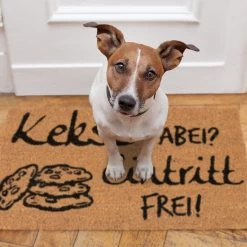 Fußmatte Kekse Dabei? Eintritt Frei! In Natur/Schwarz - 40 X 60 Cm -Heimdekoration Geschäft relaxdays fussmatte kekse dabei eintritt frei in natur schwarz 40 x 60 cm 4